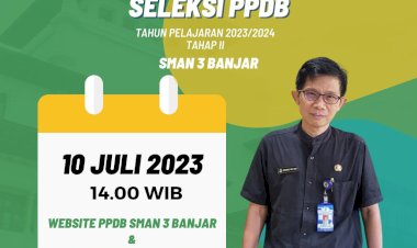PENGUMUMAN HASIL PPDB SMAN 3 BANJAR TAHAP 2