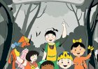 Ngadukeun langlayangan jeung babaturan
