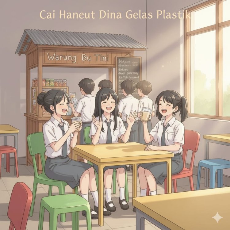 Cai Haneut Dina Gelas Plastik
